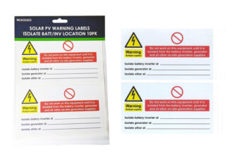 Deligo WLSOLISO Deligo Solar PV Warning Labels Isolate Batt/Inv Location - 10PK