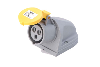 Deligo WS110-32 110V - 32A Yellow 3 Pin IP44 Wall Socket