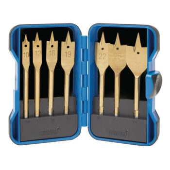 Draper 18560 Draper Titanium Nitride Coated Flat Wood Bit Set (7 Piece) 1