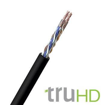 FS Cables C6T00-E00 FS Cables 4 x 2 x 23AWG HDBaseT Cat 6 U/UTP Black - 305m Box 1