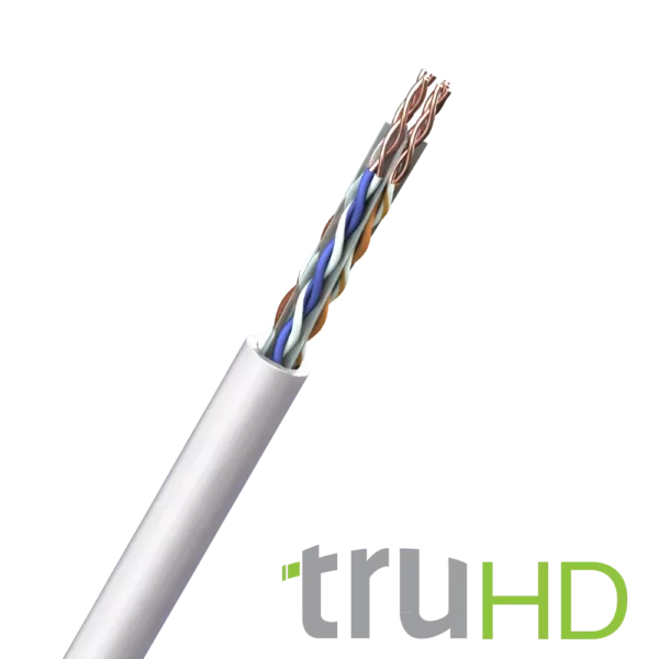 FS Cables C6T04-E00 FS Cables 4 x 2 x 23AWG HDBaseT Cat 6 U/UTP White - 305m Box