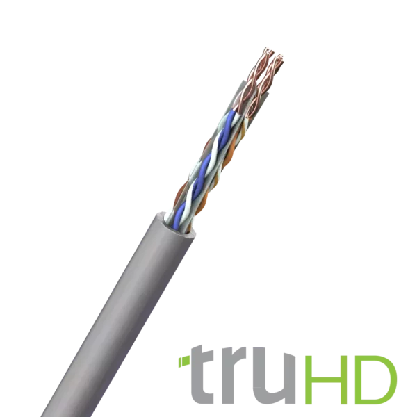 FS Cables C6T05-E00 FS Cables 4 x 2 x 23AWG HDBaseT Cat 6 U/UTP Grey - 305m Box