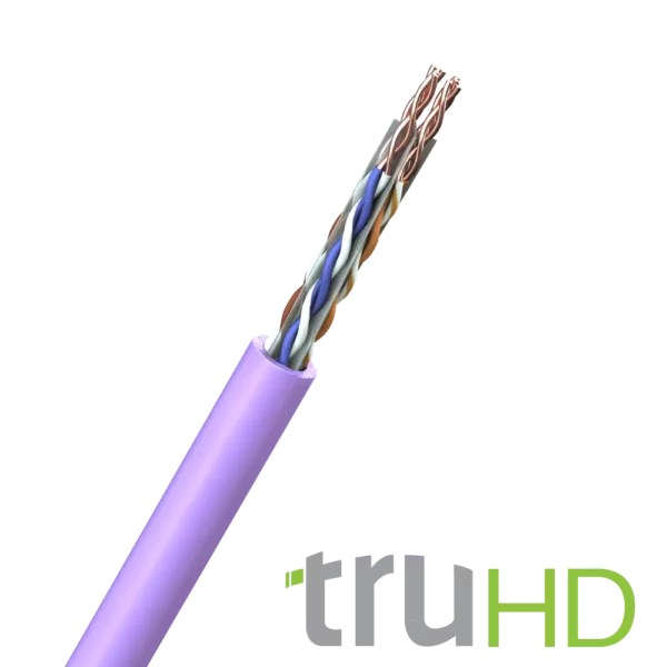 FS Cables C6T06-E00 FS Cables 4 x 2 x 23AWG HDBaseT Cat 6 U/UTP Violet - 305m Box