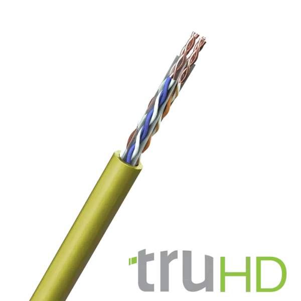 FS Cables C6T09-E00 FS Cables 4 x 2 x 23AWG HDBaseT Cat 6 U/UTP Yellow - 305m Box