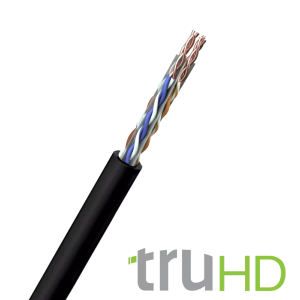 FS Cables C6TH00-E00 FS Cables 4 x 2 x 23AWG HDBaseT Cat 6 U/UTP LSHF Black - 305m Box