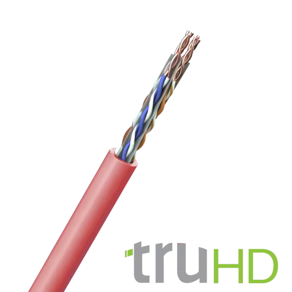 FS Cables C6TH03-E00 FS Cables 4 x 2 x 23AWG HDBaseT Cat 6 U/UTP LSHF Red - 305m Box