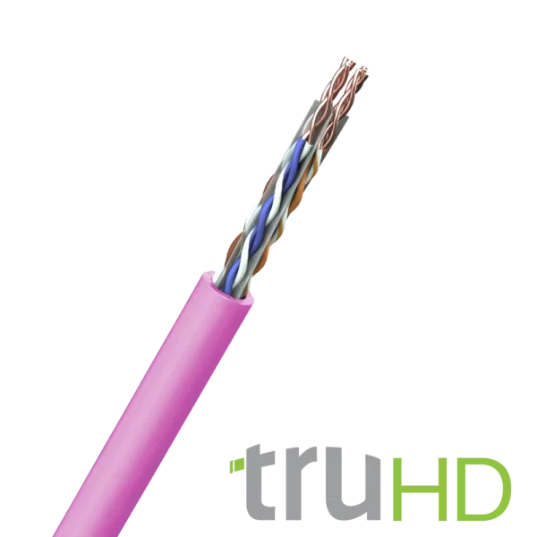FS Cables C6TH07-E00 FS Cables 4 x 2 x 23AWG HDBaseT Cat 6 U/UTP LSHF Pink - 305m Box