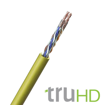 FS Cables C6TH09-E00 FS Cables 4 x 2 x 23AWG HDBaseT Cat 6 U/UTP LSHF Yellow - 305m Box