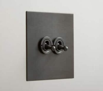 Forbes & Lomax 2GRET/BMA Forbes & Lomax 2GRET/BMA 2 Gang Retractive Dolly Switch - Antique Bronze Plate 1