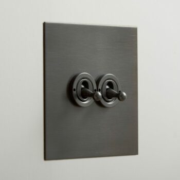 Forbes & Lomax 2GTW/BMA Forbes & Lomax 2GTW/BMA 2 Gang 2 Way Dolly Switch - Antique Bronze Plate