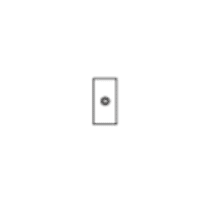 Forbes & Lomax ABELL/N Forbes & Lomax ABELL/N 1 Gang Architrave Momentary Button - Invisible Plate with Nickel Silver 2