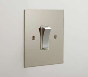 Forbes & Lomax R1GRETM/NIC Forbes & Lomax R1GRETM/NIC 1 Gang Retractive Switch with Metal Rockers - Nickel Silver Plater
