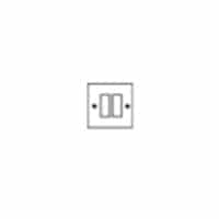 Forbes & Lomax R2GTWM/U Forbes & Lomax R2GTWMU 2 Gang 2 Way Rocker Switch - Unlacquered Brass Plate 2