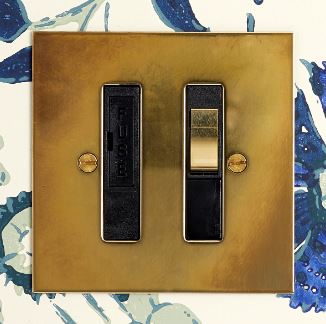 Forbes & Lomax SFC/OLB Forbes & Lomax SFC/OLB 13A Switched Fused Connection - Aged Brass