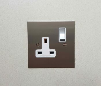 Forbes & Lomax SS13M/SS Forbes & Lomax SS13M/SS 13A Single Socket with Metal Switches - Stainless Steel 2
