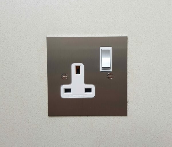 Forbes & Lomax SS13M/SS Forbes & Lomax SS13M/SS 13A Single Socket with Metal Switches - Stainless Steel 2