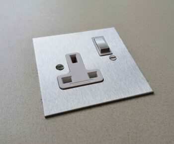 Forbes & Lomax SS13M/SS Forbes & Lomax SS13M/SS 13A Single Socket with Metal Switches - Stainless Steel 1