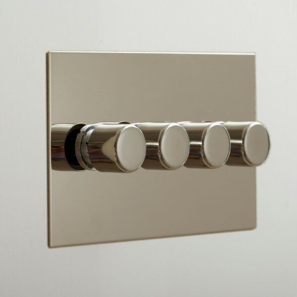 Forbes & Lomax X4GTE250/NIC Forbes & Lomax X4GTE250/NIC 4 Gang Rotary Dimmer - Nickel Silver Plate