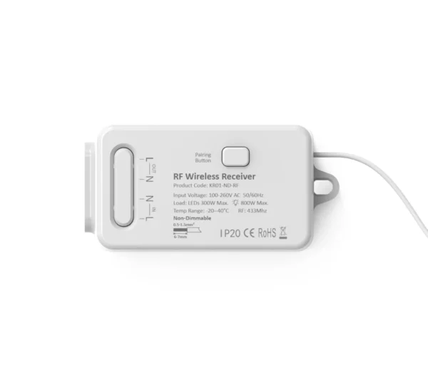 Forum CUL-40038 Forum 1 Channel Kinetic Switch Receiver Non-Dimmable IP20 White 3