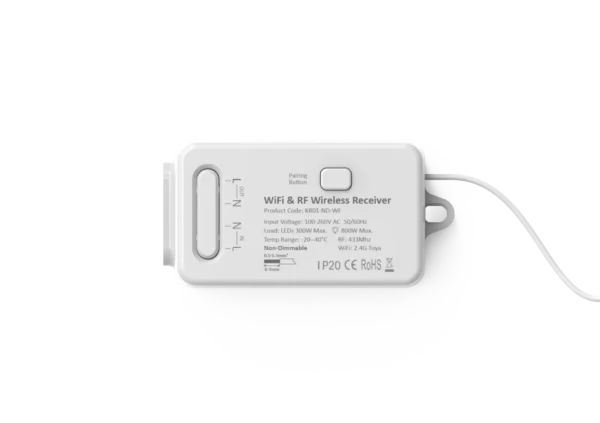 Forum CUL-40039 Forum 1 Channel Tuya Smart WiFi Kinetic Switch Receiver IP20 White 3