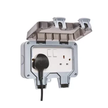 Forum ZN-38863 Forum IP66 Switch Socket Box - 13A Twin Grey