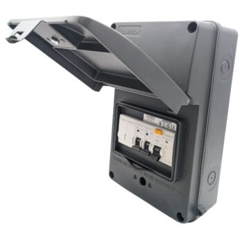 FuseBox A65GRAGY Metal IP65 Garage Consumer Unit - Grey