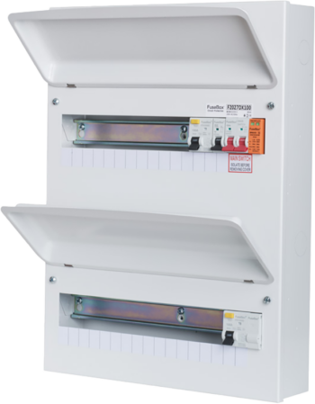 FuseBox F2027DX100 Fusebox F2027DX100 27 Way Dual RCD Consumer Unit
