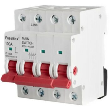FuseBox IT1004 Fusebox IT1004 100A 4 Pole Main Switch