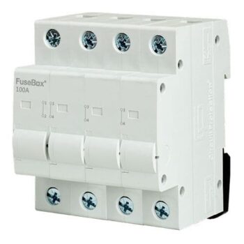 FuseBox IT1004U Fusebox IT1004U 100A 4 Pole Din Rail Connector