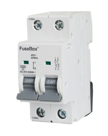 FuseBox MT10C062 FuseBox MT10C062 6A Double Pole 10kA C Curve MCB