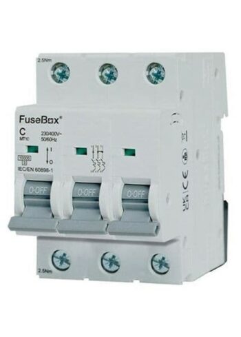 FuseBox MT10C163 FuseBox MT10C163 16A Triple Pole 10kA C Curve MCB