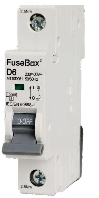 FuseBox MT10D101 FuseBox MT10D101 10A Single Pole 10kA D Curve MCB