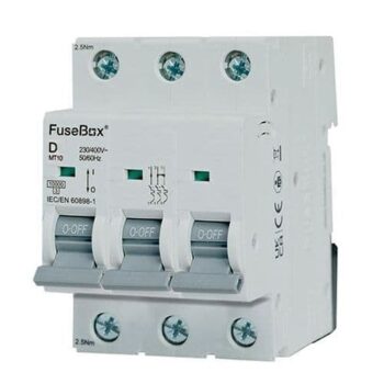 FuseBox MT10D103 FuseBox MT10D103 10A Triple Pole 10kA D Curve MCB