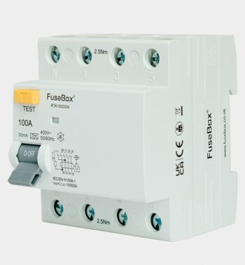 FuseBox RTA1000304 Fusebox RTA1000304 100A 4 Pole 30MA Type A RCD