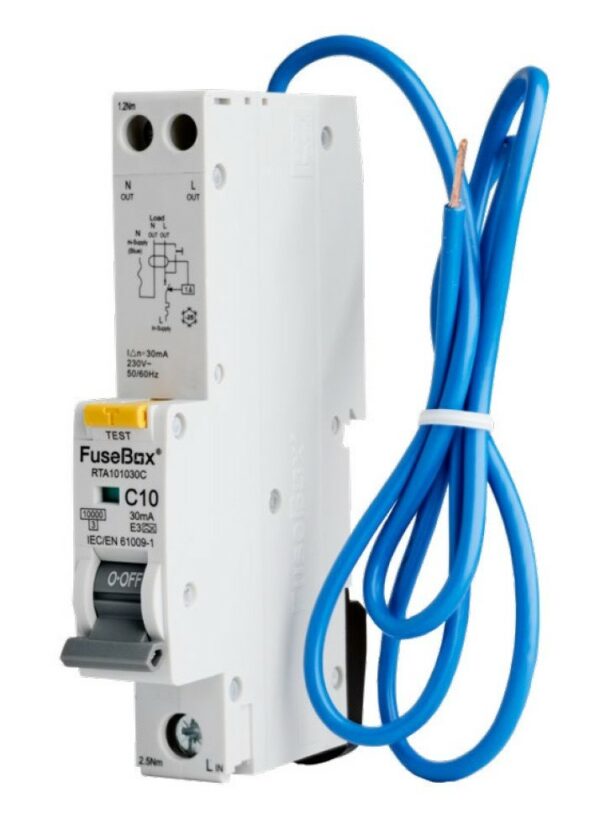 FuseBox RTA104030C FuseBox RTA104030C 40A 10kA 30mA C Curve Type A RCBO