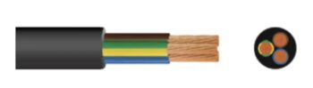 3 Core 6mm Heavy Duty H07RN-F Rubber Industrial Cable - Cut Length per 1 Meter