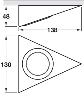 HAFELE 83301660 Hafele 83301660 Loox Compatible 12V Triangular LED Wedge Light  - Warm White 2