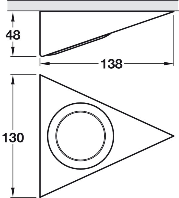 HAFELE 83301660 Hafele 83301660 Loox Compatible 12V Triangular LED Wedge Light  - Warm White 2