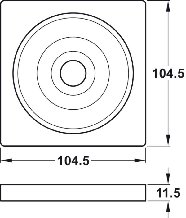 HAFELE 83342171 Hafele 83342171 Zuma Simplicity Square Bezel 2