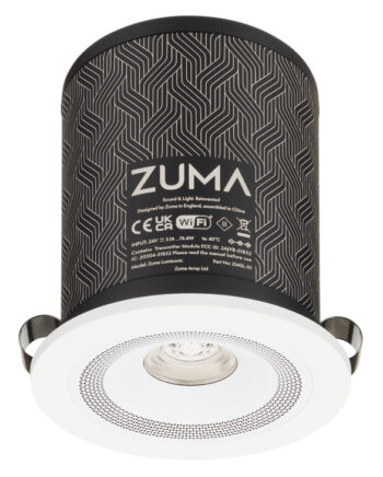HAFELE 83342190 Hafele 83342190 Zuma Lumisonic Speaker Ceiling Light with Simplicity Round Bezel and PSU 1