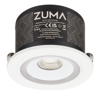 HAFELE 83342191 Hafele 83342191 Zuma Luminaire Speaker Ceiling Light with Simplicity Round Bezel and PSU 1