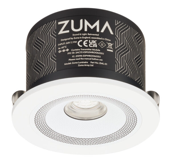 HAFELE 83342191 Hafele 83342191 Zuma Luminaire Speaker Ceiling Light with Simplicity Round Bezel and PSU 1