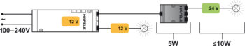 HAFELE 83370241 Hafele 24V to 12V Loox/Loox5 LED Convertor for Connecting Loox 24V Lights to Loox5 12V Drivers 2