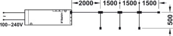 HAFELE 83377813 Hafele 4-Way LED Extension Lead for Loox 24V Lights - 3.5A 6500 mm 2