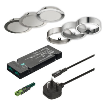 HAFELE 83388948 Hafele 83388948 Loox LED 3038 24V LED Downlight Set 3W 5000K Cool White Ø 65 mm - Stainless Steel 1