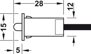 HAFELE 83389059 Hafele 83389059 Door Contact Switch for use with Loox LED Lights 2