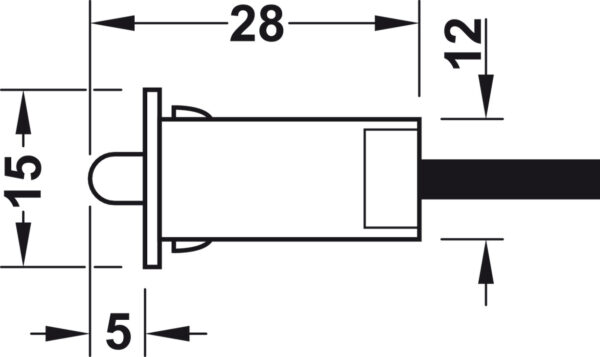 HAFELE 83389059 Hafele 83389059 Door Contact Switch for use with Loox LED Lights 2