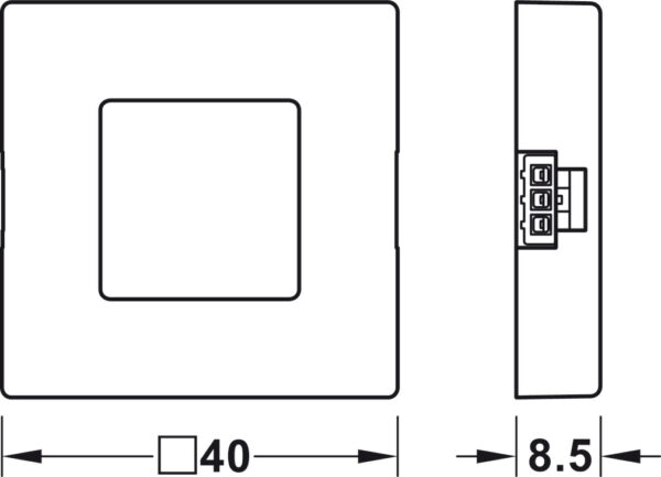 HAFELE 83389136 Hafele Loox Surface Mounted Modular Touchless Door Sensor Switch with Memory Function 2
