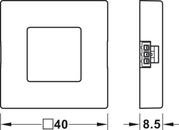 HAFELE 83389137 Hafele Loox Surface Mounted Modular Touchless Door Sensor Switch 2