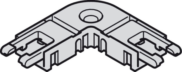 HAFELE 83389188 Hafele Corner Clip Connector for 8 mm Loox5 LED Multi-White Strip Lights - 3.5A 24x24 mm 2